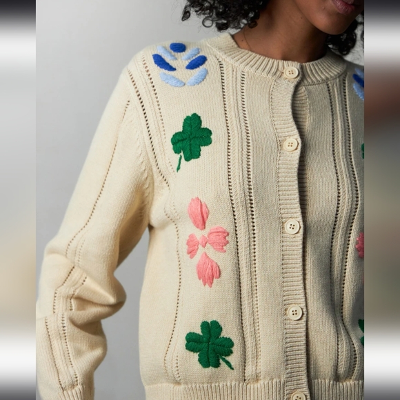 Stella Nova Cotton Cardigan with Embroidery - Picture 4 of 7